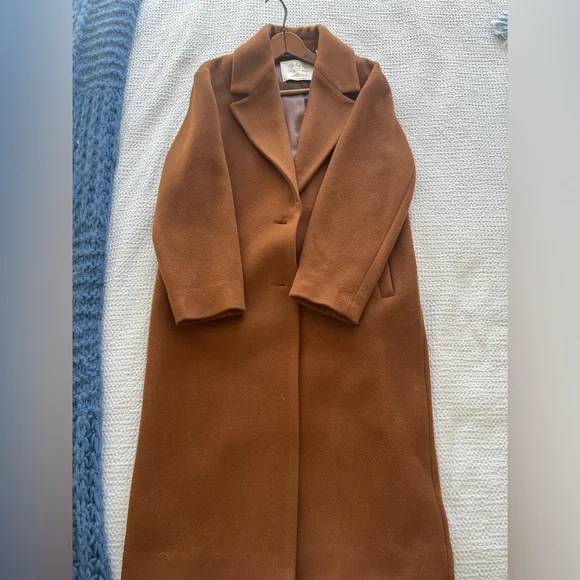Aritzia The Only Coat in Cigar Brown—Like New! - Picture 1 of 5